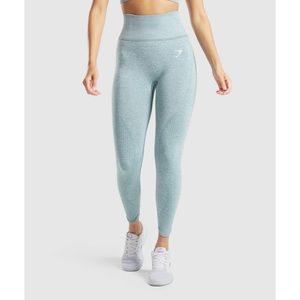 Gymshark Vital Seamless Leggings in Light Green Marl